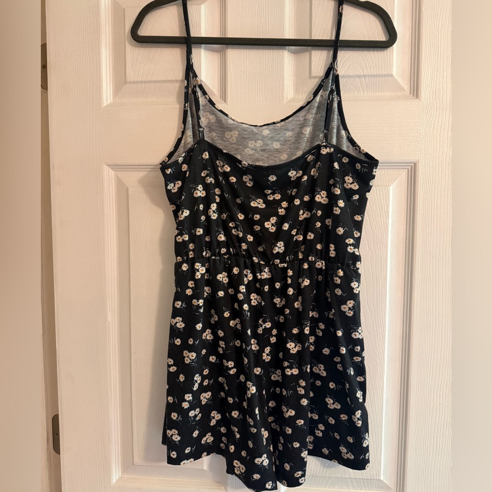 Black Floral Romper